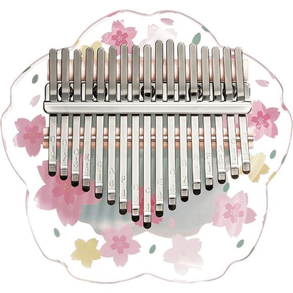 Kalimba 17 Note Keys Thumb Piano Crystal Clear Flower Transparent Finger Piano - Picture 1 of 7